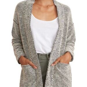 Marina Layer Women's Black Open-Front Sweater (All black)